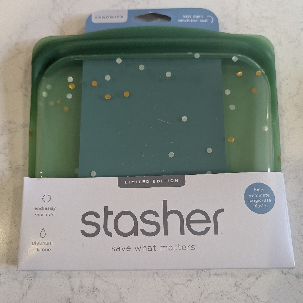 Limited Edition Stasher Reusable Sandwich And Snack Bags - Picture 2 of 7